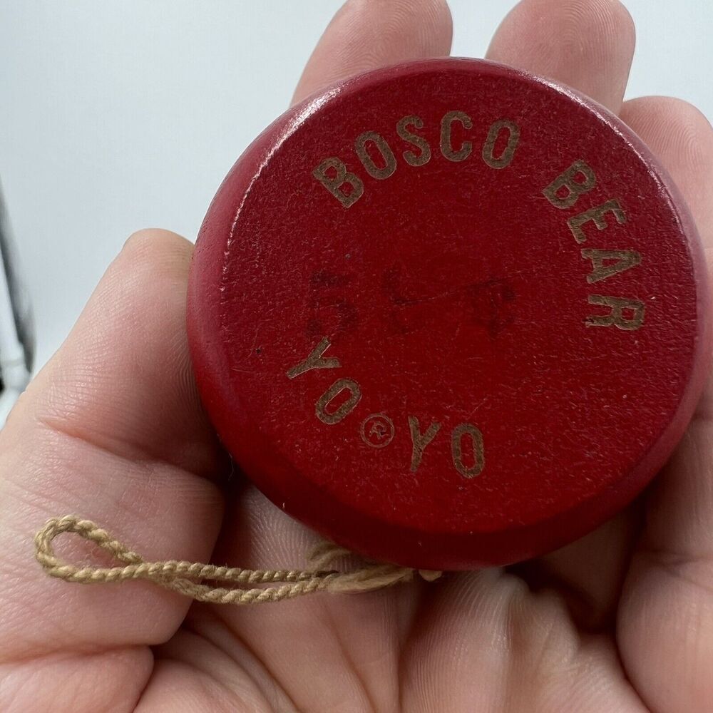 Duncan Bosco Bear Wooden Yo-Yo Vintage 50s Toy